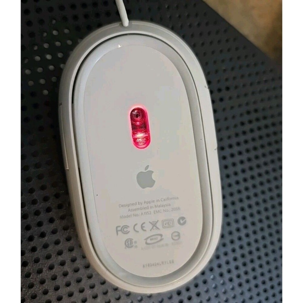Apple A1152 Mighty Mouse ✅ Original Wired USB for Mac, Windows, Linux – Tested